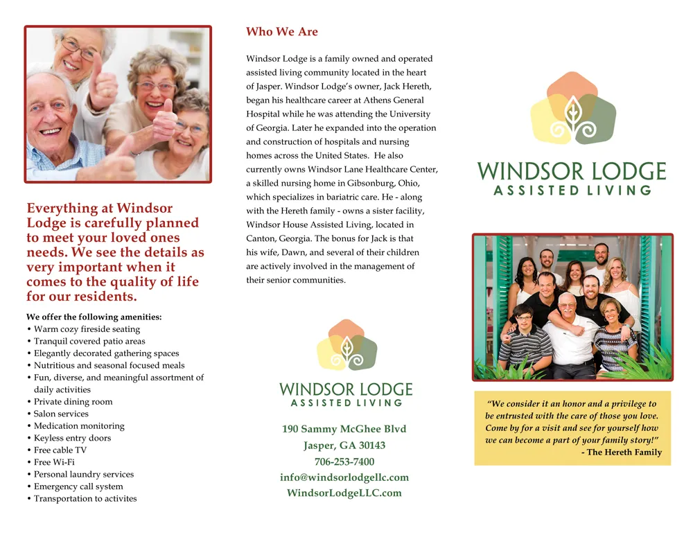 Windsor Lodge brochure (outside)